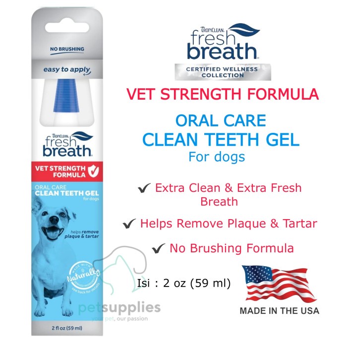 NX501 Pembersih Karang Gigi Anjing Tropiclean CLEAN TEETH GEL Vet Strength NEW
