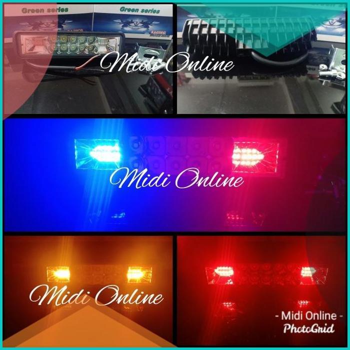 Lampu Tembak Sorot 10 Led Plus Strobo - Lampu Tembak 10Led Plus Strobo