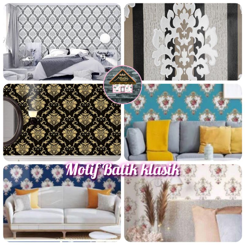 WALLPAPER Dinding Stiker Motif Batik mewah