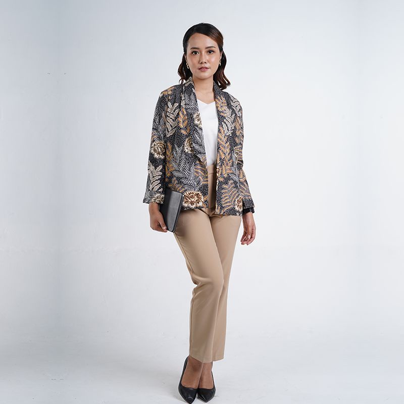 [NEW COLLECTIONS] BEST SELLER Blazer Batik Wanita Blazer Lengan Panjang Margaria Batik - Haira
