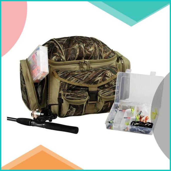 Tas RealTree Camo - ULTIMATE FISHING TACKLE BAG 16novz3 onderdil