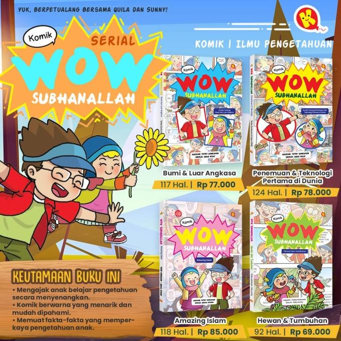 Buku komik islami anak wow 4 buku paket bestseller