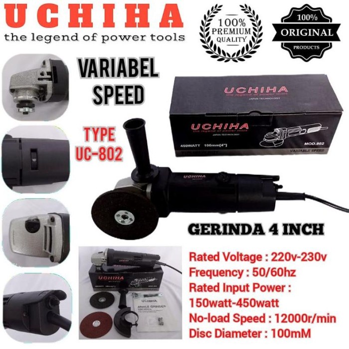mesin gerinda UCHIHA japan variable speed grinder gurinda poles