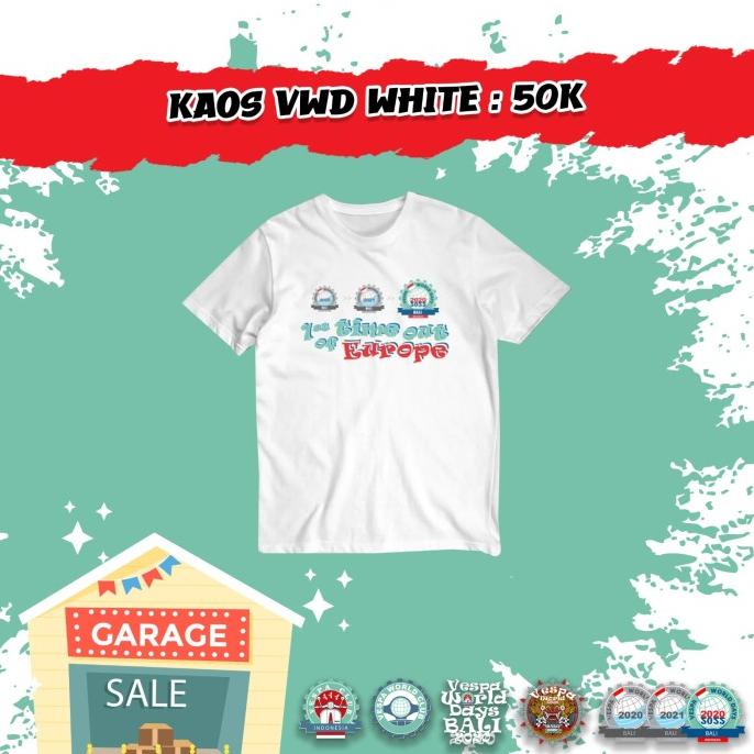 KAOS VESPA WORLD DAYS JOURNEY BALI 2022 PUTIH VWD PAKAIAN PRIA SARISARNITA8