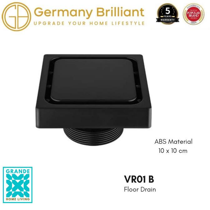 Germany Brilliant Smart Floor Drain Hitam VR01-B VR 01 Black