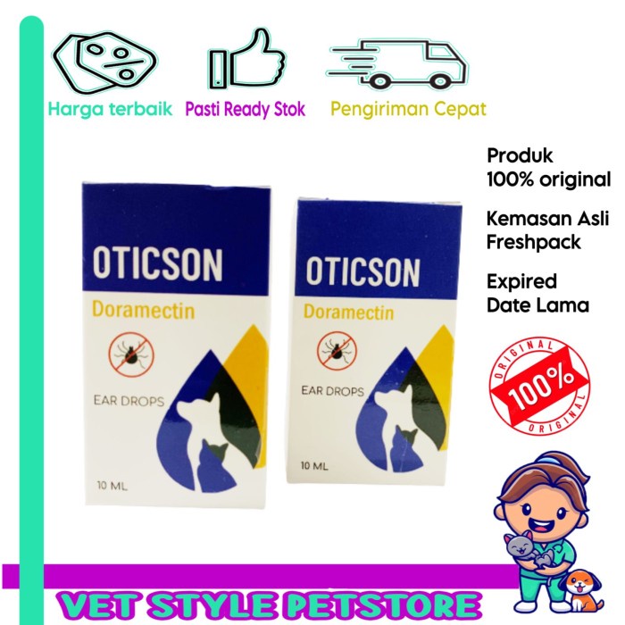 OTICSON DORAMECTIN 10ML OBAT TETES KUTU TELINGA KULIT ANJING KUCING