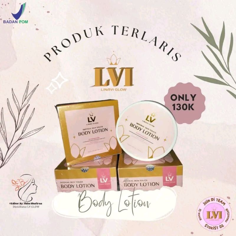 ⭐BODY LOTION Lvi Glow 1pot isi 250gr Aman dan BPOM Hb pemutih yg paling ampuh