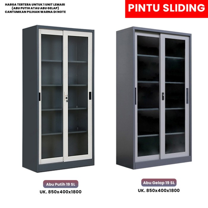 

LEMARI ARSIP BESI SLIDING KACA 2 PINTU LEMARI ARSIP KANTOR