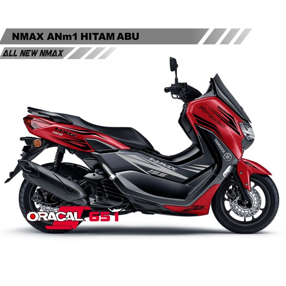 COD STIKER YAMAHA NEW NMAX 155 MERAH CUTTING STRIPING STICKER SPORTY Premium