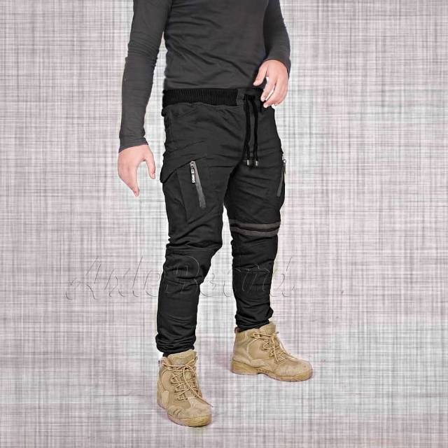 [EXCLUSIVE] BEST QUALITY CELANA JOGER PRIA URBAN LINE BIKER JOGGER PANTS BLACK/ JOGGER PANTS COWOK