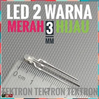 LED 2 Warna 3mm Merah Hijau Common Cathode Tengah Negatif 3 mm
