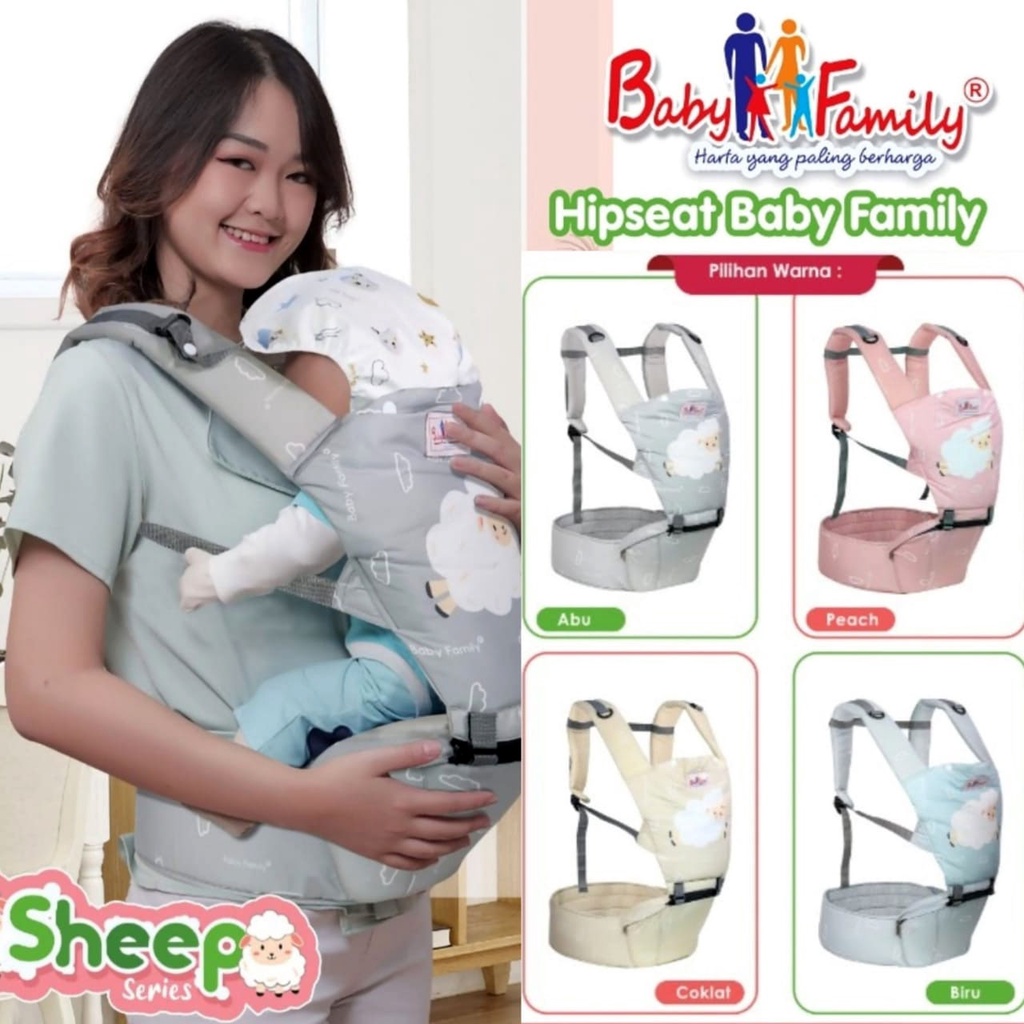 Gendongan Bayi Depan Hipseat Baby Scots Baby Family series Sheep BFG 1103