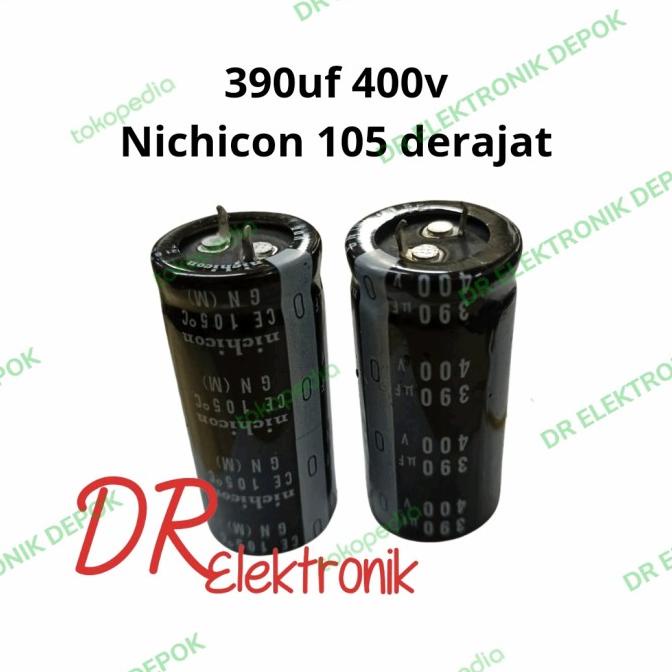 Update Elco Elko NIPPON Kapasitor 390uf 390 uf mikro 400v 400volt 400 volt dre3 Ayo Beli