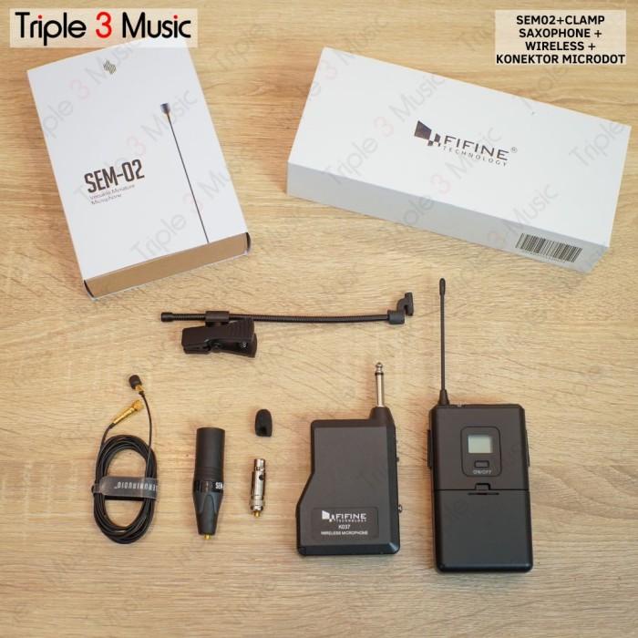 Mic Saxophone Wireless Seruni Sem 02 Bundle Saxophone Clamp Sba01