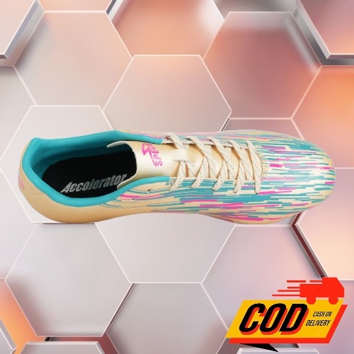 [SPORTY COLLECTION] PROMO DISKON  SEPATU BOLA SPECS ACCELERATOR LIGHTSPEED REBORN IVORY OATS /