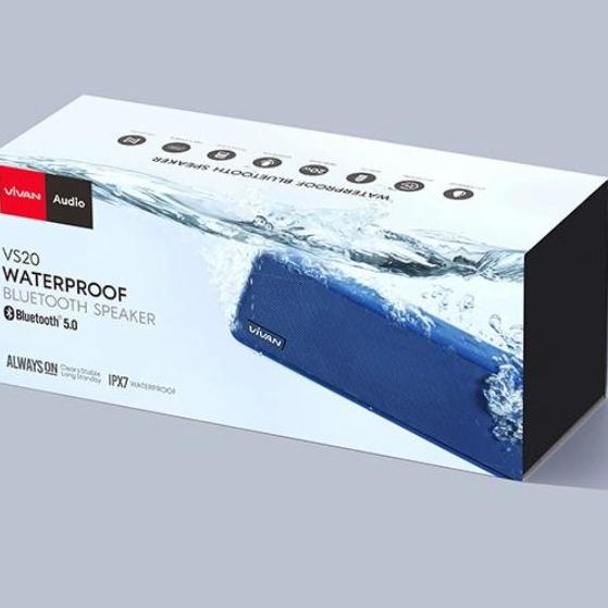 Speaker Bluetooth VS20 Vivan Portable Ultra Bass Blue