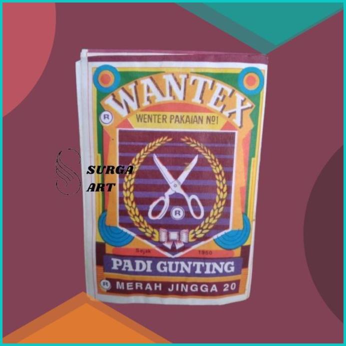

WANTEX MERAH JINGGA20 Wenter Padi Gunting Pewarna Kain Textil Permanen