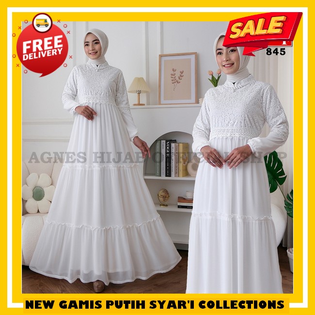 Baju Lebaran Idul Fitri Gamis Brukat Wanita Remaja Dewasa Modern 2023 Gamis Muslim Cantika Orchid Pu