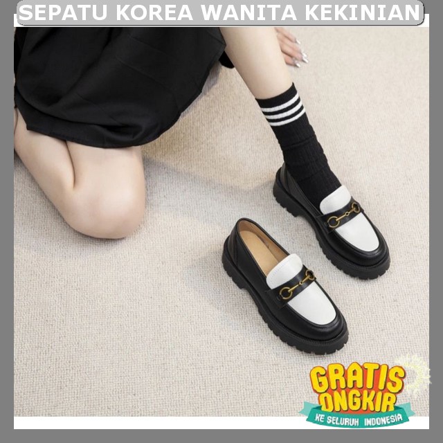 Docmak Flat Shoes Loafers Sepati Cwek Spatu Remaja Dokmrak Korean Docmart Wanita Korean Style Separu