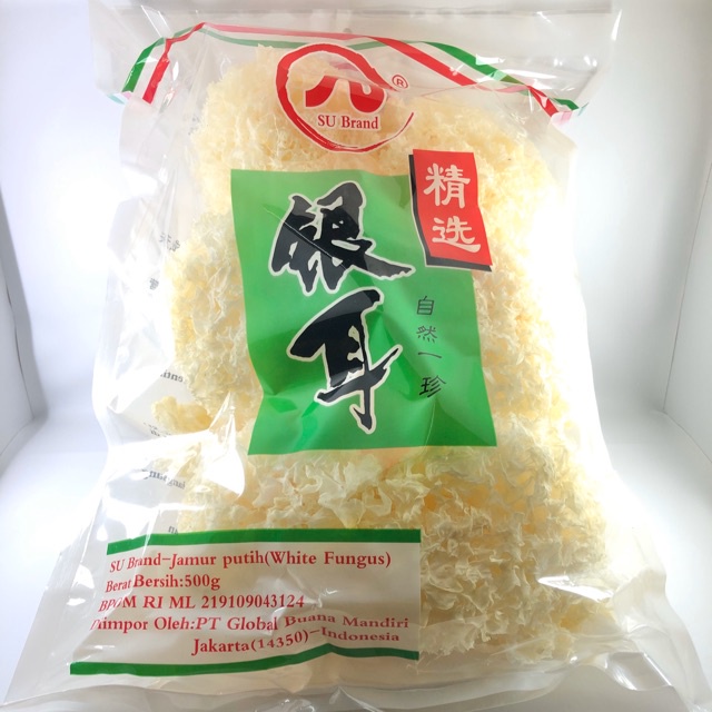 

Jamur Putih Su Brand / Jamur Dried White Fungus 500 Gr / Halal