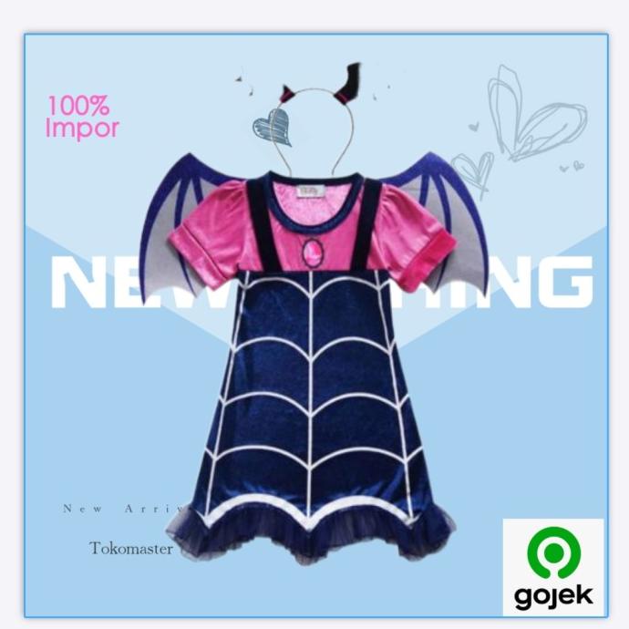 Baju Anak Impor Perempuan Kostum Witch Cosplay Holleween Vampirina