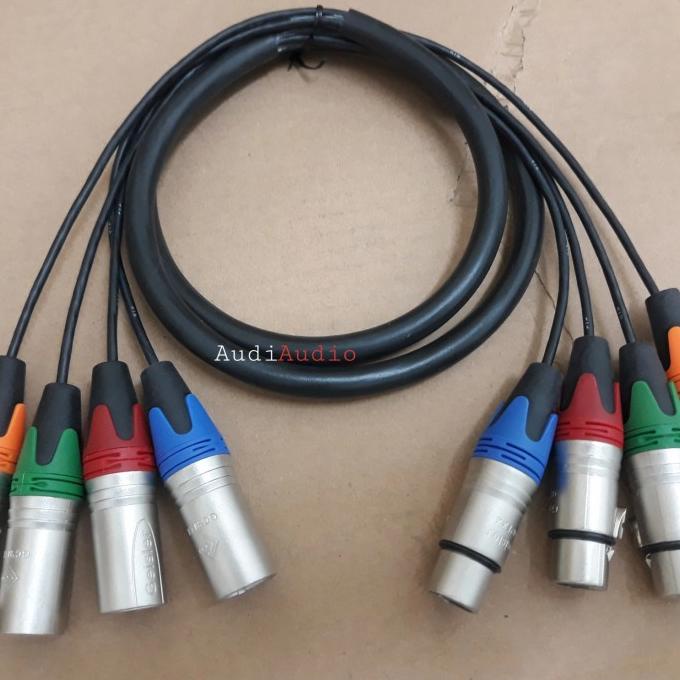 Snake Kabel 4 Channel + Konektor nya Jack Male Female Huper Original