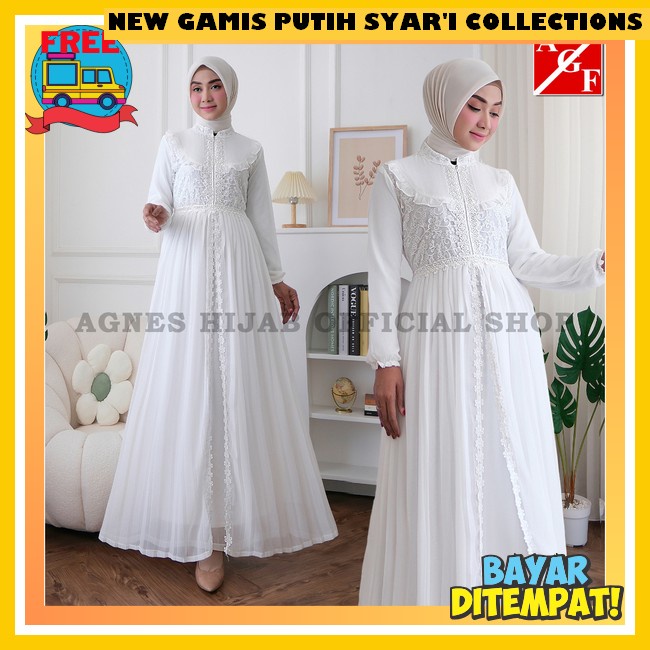 Abaya Putih Bw Pengajian Panjang Baju Muslim Games Gsamis Lbaran Pakaian Umroh Perempuan Syari Muslimah Firi Bju Gamis Haji Longdres Muslimah Kondangan Games Ibu Ibu Lebaran Ied Pkaian Cewek Gamis Wanita Kekinian Dewasa  Agnes Baju Gamis Putih Wanita Br