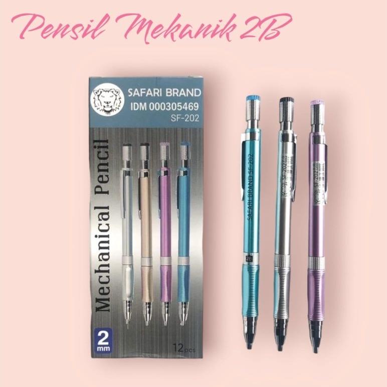 

Terbaru (12pcs SF202) Pensil Mekanik Mechanical Pencil Graphite Lead Automatic 2B isi 2.0 mm Promo
