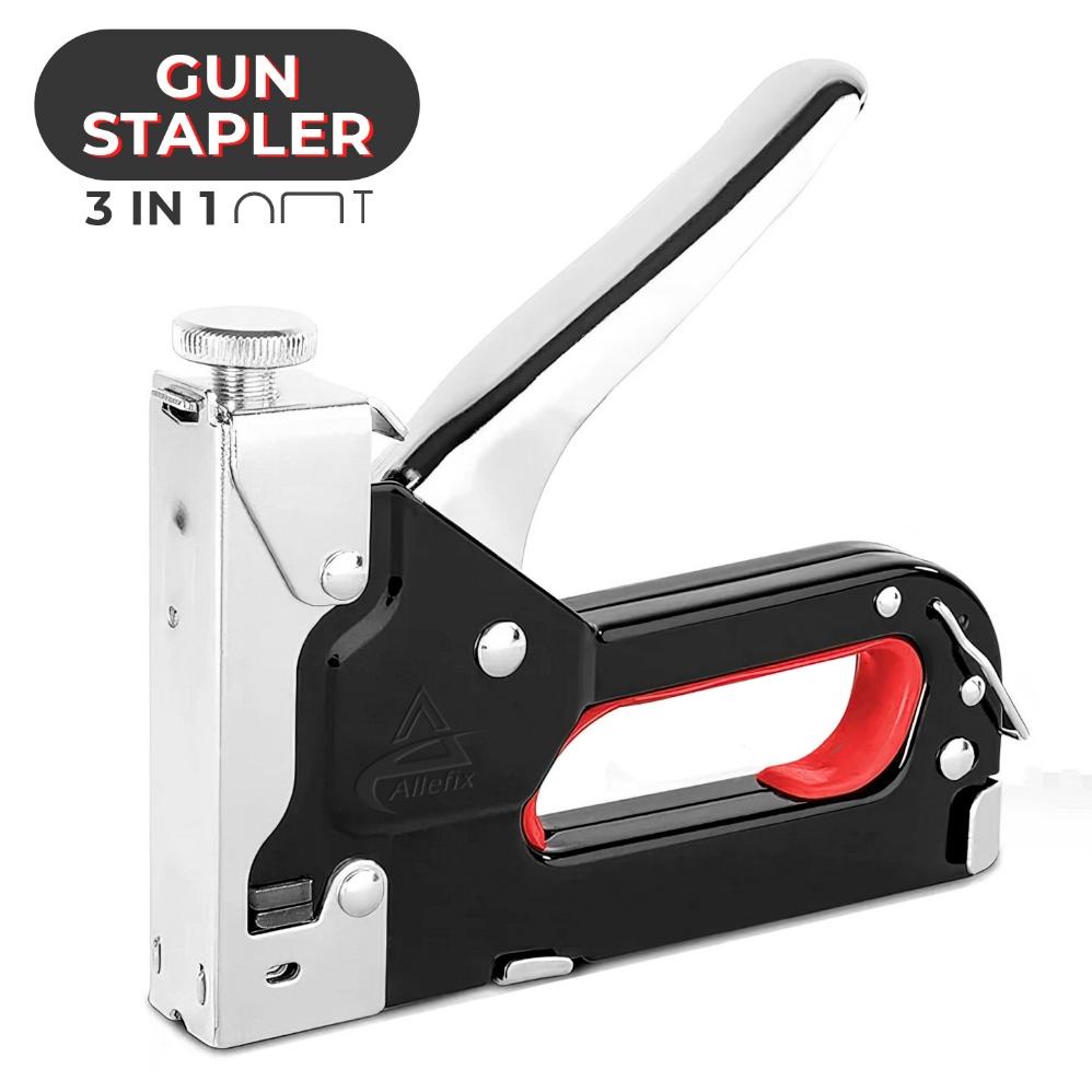 

Terlaris Allefix Stapler Tembak Gun Tacker Alat Staples dan Paku Tembak 3in1 Multifungsi- 6684 Sale