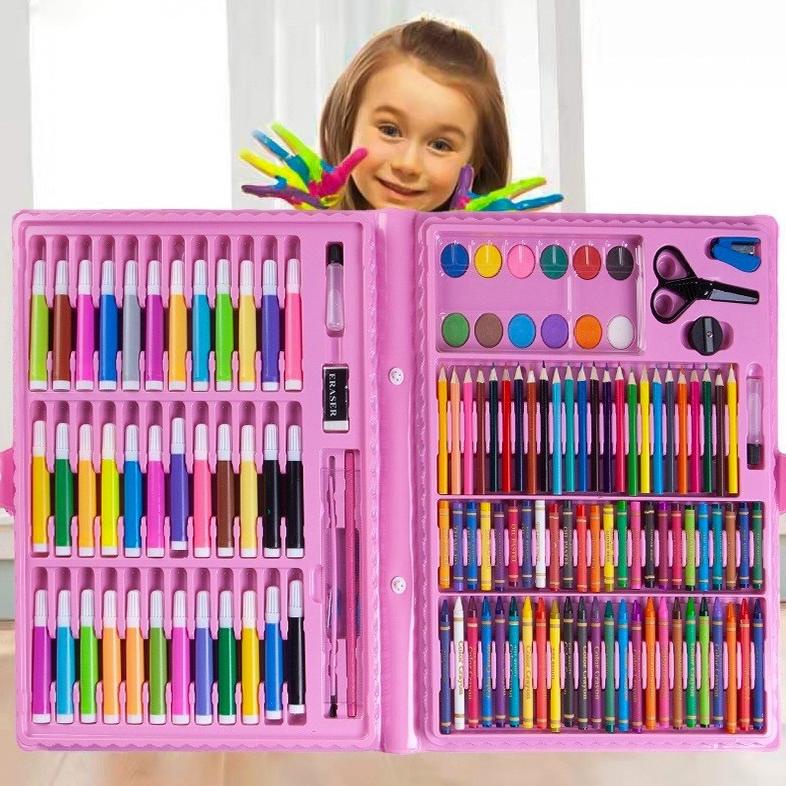 

Murah Perlengkapan Menggambar Krayon Anak Set Koper 150 in 1 Crayon Full Alat Melukis Mewarnai 1 Set KIDS LAND COD