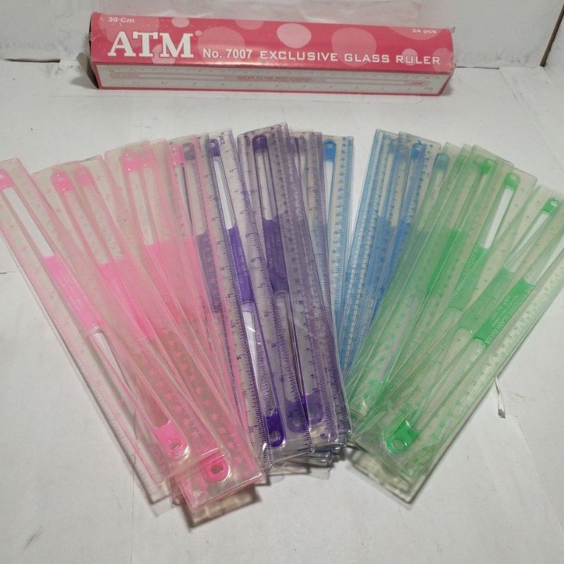 

penggaris plastik ATM 24pcs