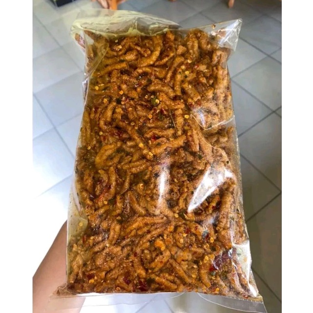 

Usus ayam kering kerispy pedas daun jeruk isi 500.gram