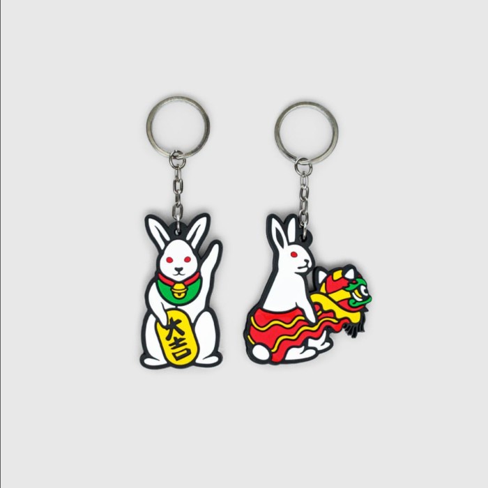 keychan compass lucky rabbit & barongsai original