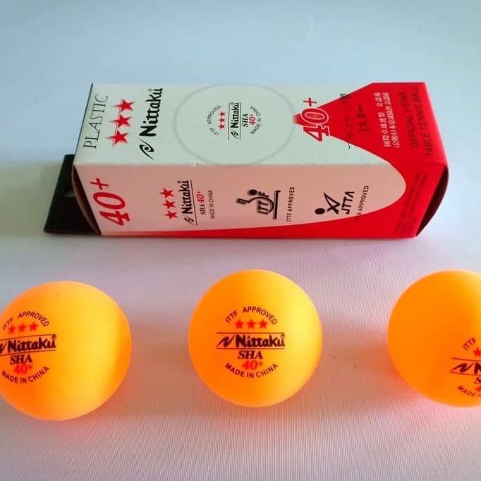 Ball Bola Ping Pong Tenis Meja Nittaku 40 Mm Orange Terbaik