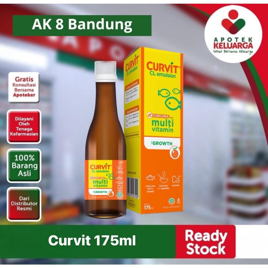 Curvit Cl Emulsion 175 Ml #suplemenanak #murahlebay- APOTEK LEGAL