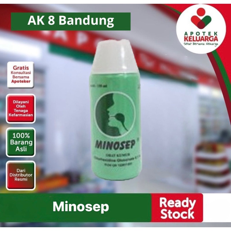 Minosep Obat Kumur 0.1% 60 ml (Hijau) #OBATKUMUR #BAUMULUT #SARIAWAN- APOTEK LEGAL