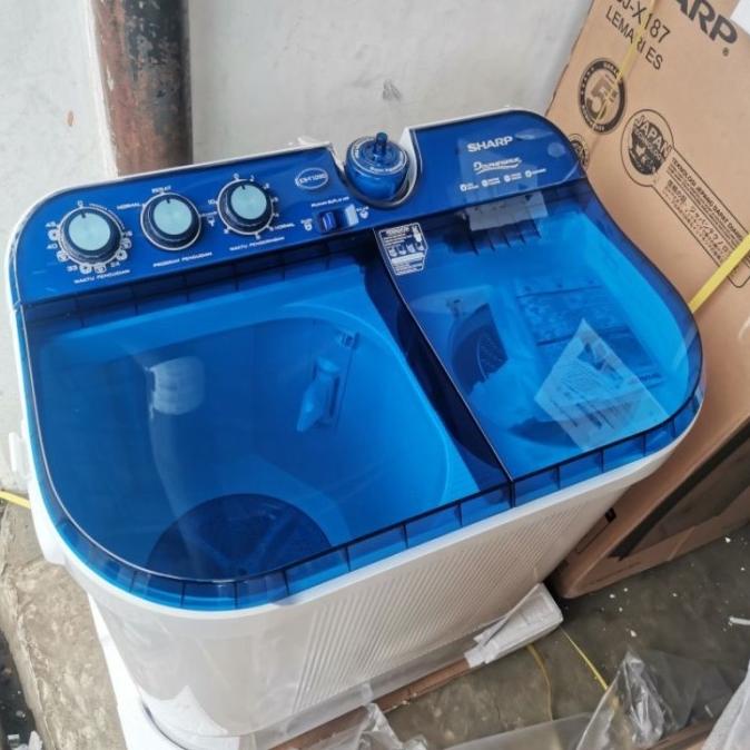 Open DS] Mesin cuci 2 tabung 10kg Sharp EST-1090BK Low watt