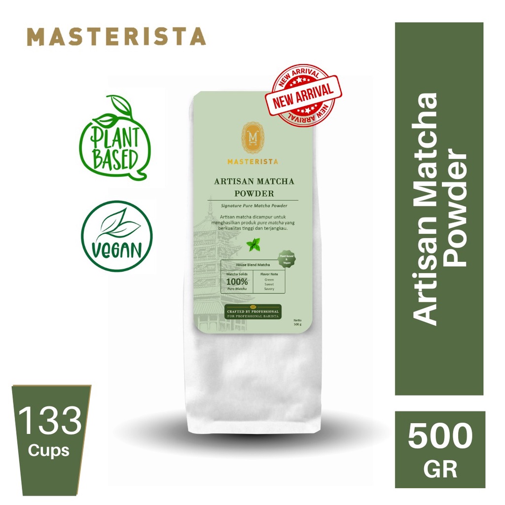 

Pure Green Tea / Artisan Pure Matcha Powder Masterista 500Gr