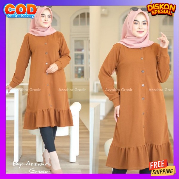 Atasan Tunika Remaja Tunix Kondangan Fashionable Long Tunik Perempuan Tunik Midi Dress Kirana Tunik 