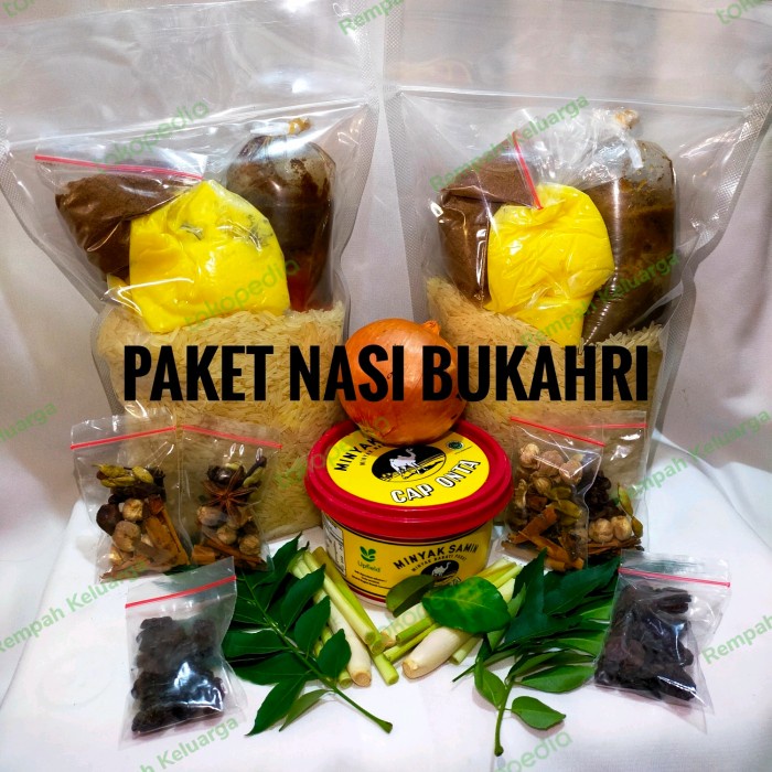 

Basmati 500Gram Lengkap Dengan Bumbu Bukhari/Nasi Bukhari Instan
