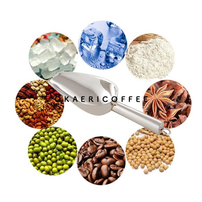 

Stainless Ice Shovel / Sendok Scoop Es Batu Kopi Gula 21Cm