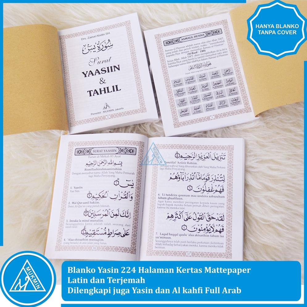 Yasin Blanko 224 hal Mattepaper dengan Al-kahfi dan Yasin Full Arab