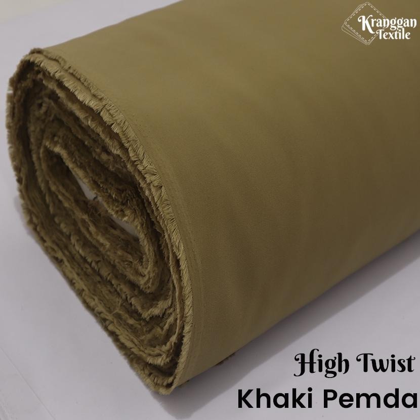 Kain Meteran Motif Bahan Kain Pemda Khaki/Celana Kain Pramuka Meteran Semi Wool High Twist Cocok Unt