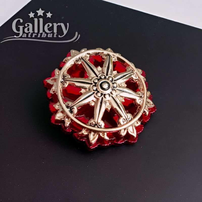 PIN intel polisi bahan dasar akrilik merah