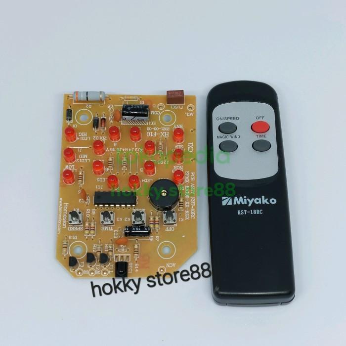 Modul Pcb Dan Remot Kipas Angin Miyako Kst 18Rc Modul 18" Original