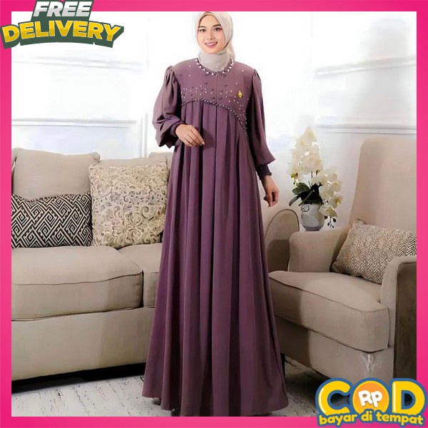 Baju Dress Polos Tanggung Ibu Hamil Games Kekinian Bsju Ibu2 Kondangan Mewah Gamis Muslim Import Pre