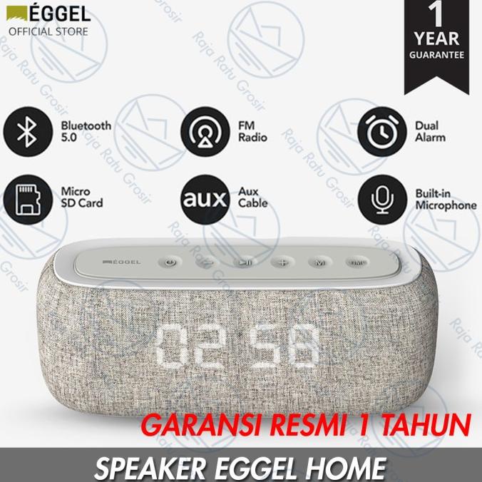 SPEAKER EGGEL HOME RADIO FM JAM CLOCK WIRELESS BLUETOOTH PORTABLE BASS