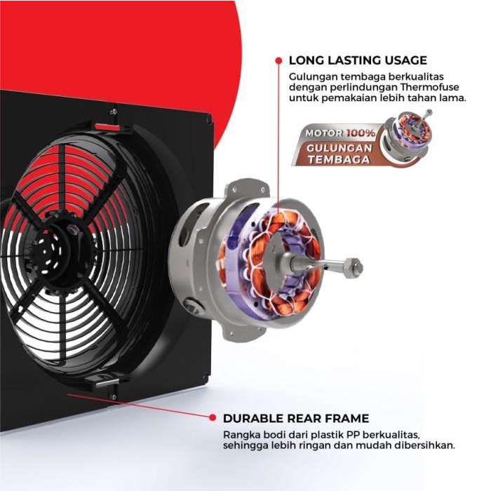 MASPION EXHAUST FAN / HEXOS PLAFON CEF-25 / CEF 25 (10 INCH)