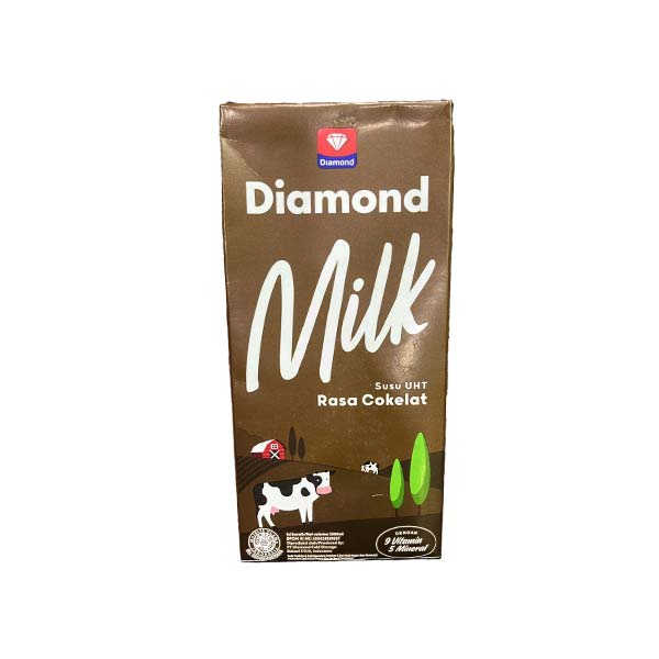 Promo Harga Diamond Milk UHT Chocolate 1000 ml - Shopee