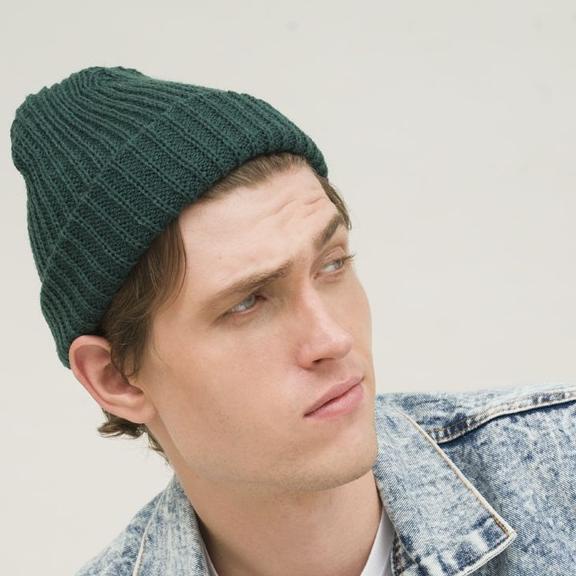 Topi Kupluk Rajut Beanie Hat Polos Topi Gunung Hijau